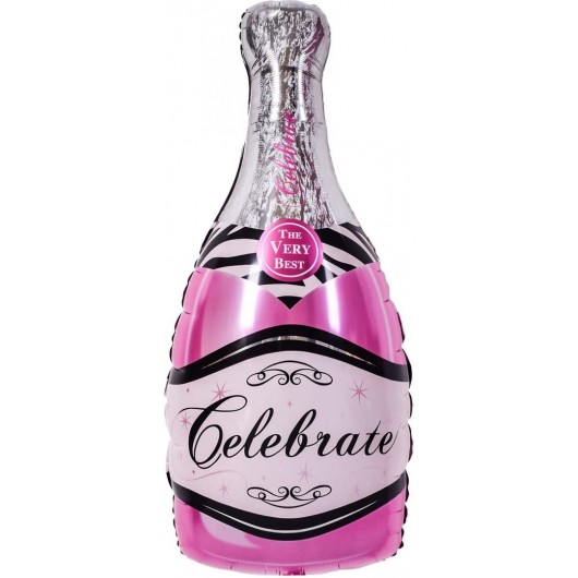 Шар бутылка шампанское Розовый